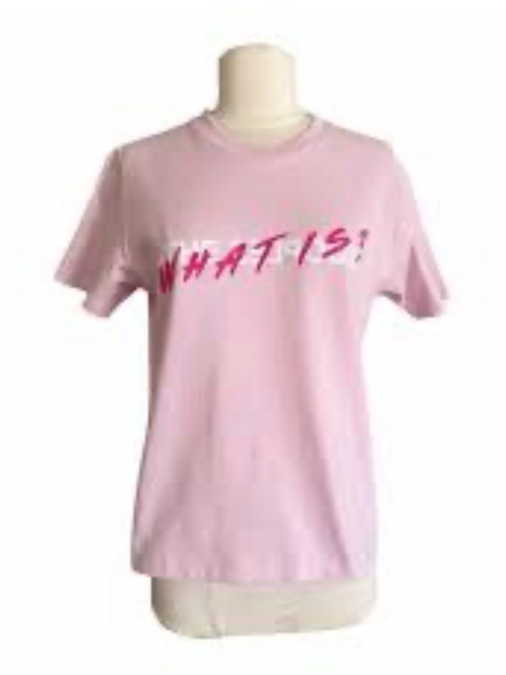 The Kooples Pink Graphic Tee with 'WHAT IS?'